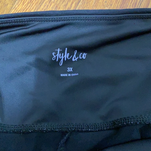 Style&Co Black Full Length Leggings - Picture 2 of 3